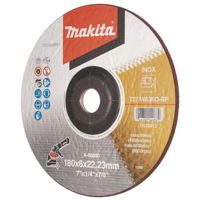 Makita A-80880 Vágótárcsa 180 x 6,0 mm INOX WA360