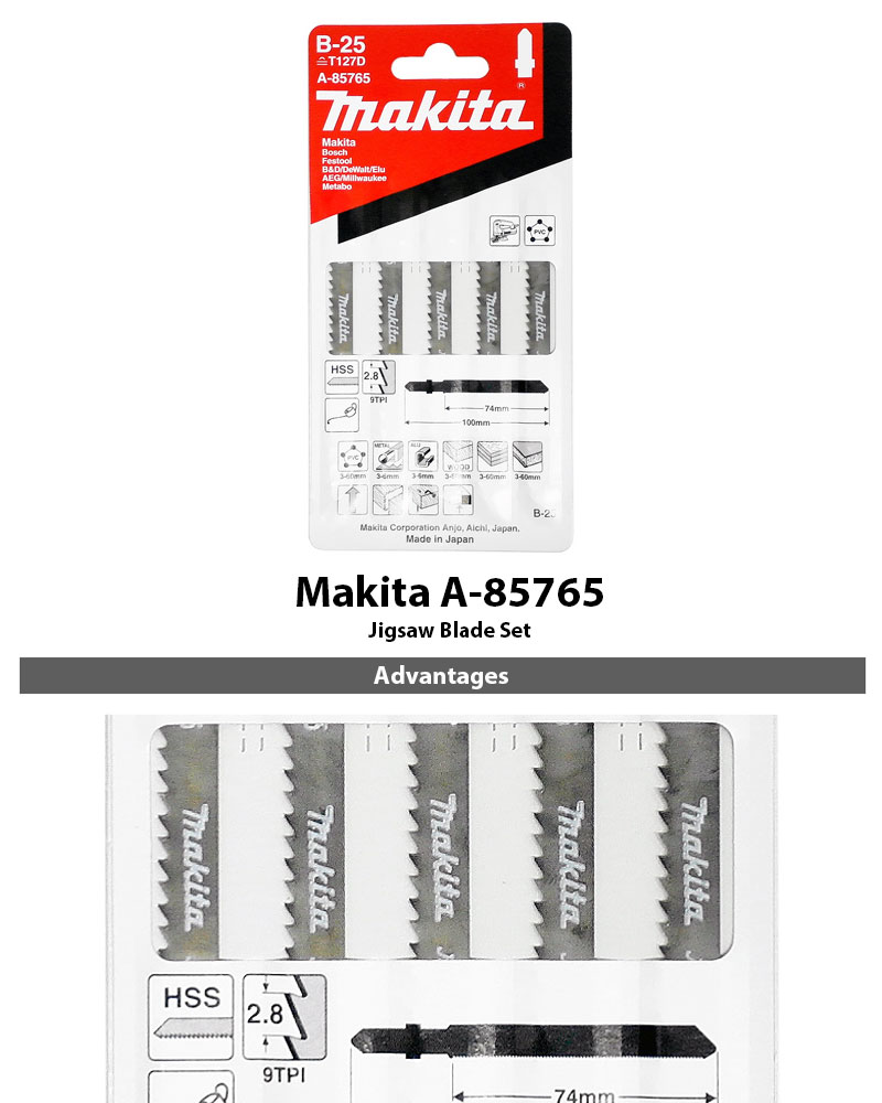 Makita A-85765 Dekopírfűrészlap spec L100mm Z9 B25