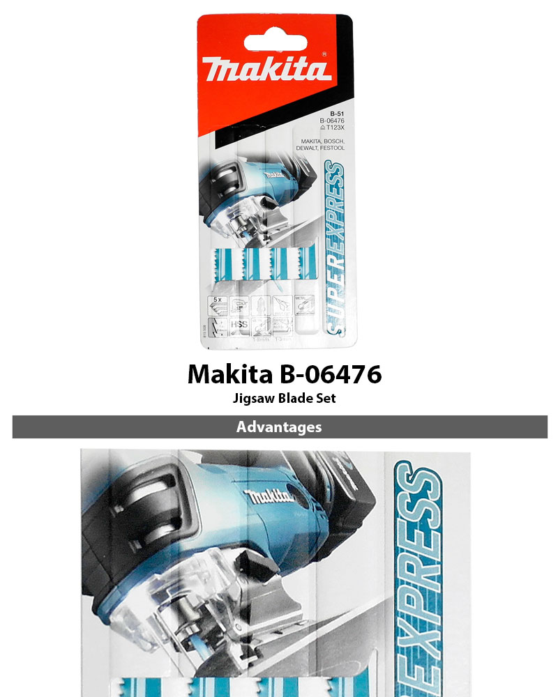 Makita B-06476 Dekopírfűrészlap super express L100mm B51 5db