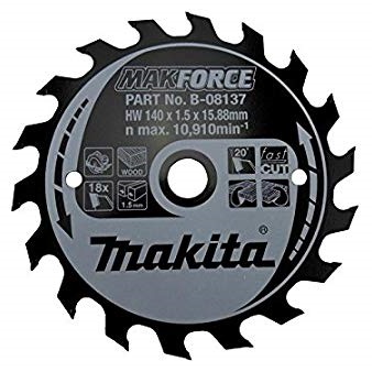 Makita B-08137 Körfűrészlap 140x15,88mm Z18 Makforce