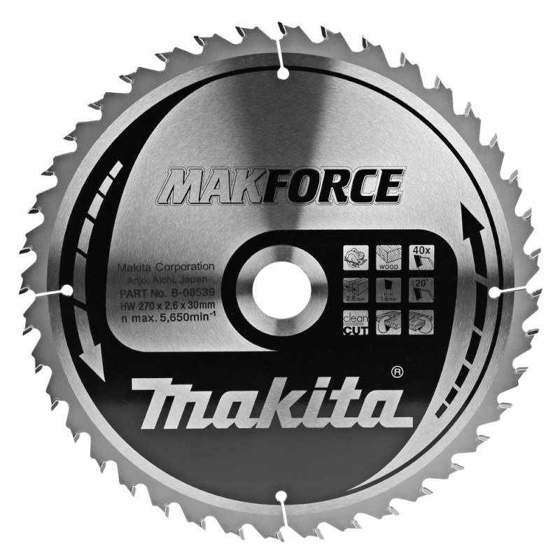 Makita B-08539 Körfűrészlap 270x30mm Z40 Makforce