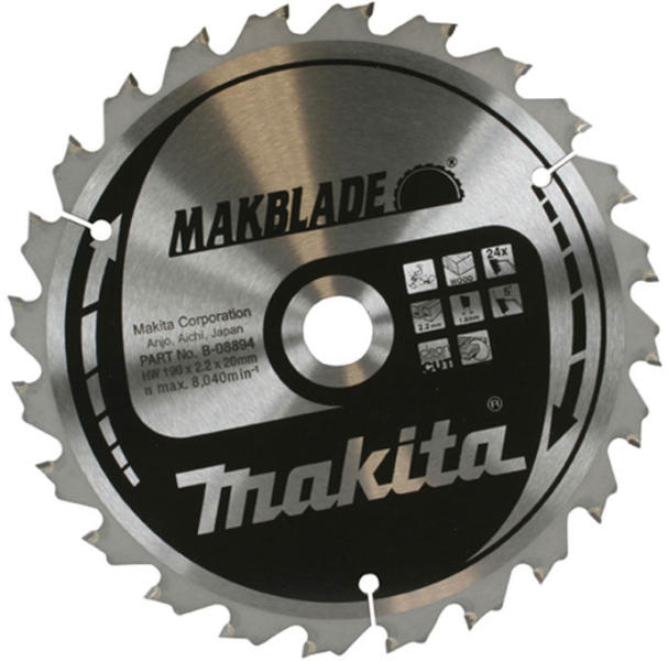 Makita B-08894 Körfűrészlap 190x20mm Z24 Makblade