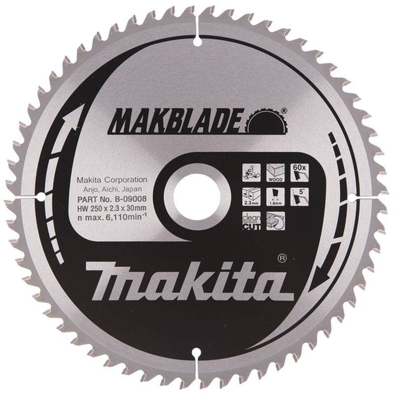 Makita B-09008 Körfűrészlap 250x30mm Z60 Makblade fához