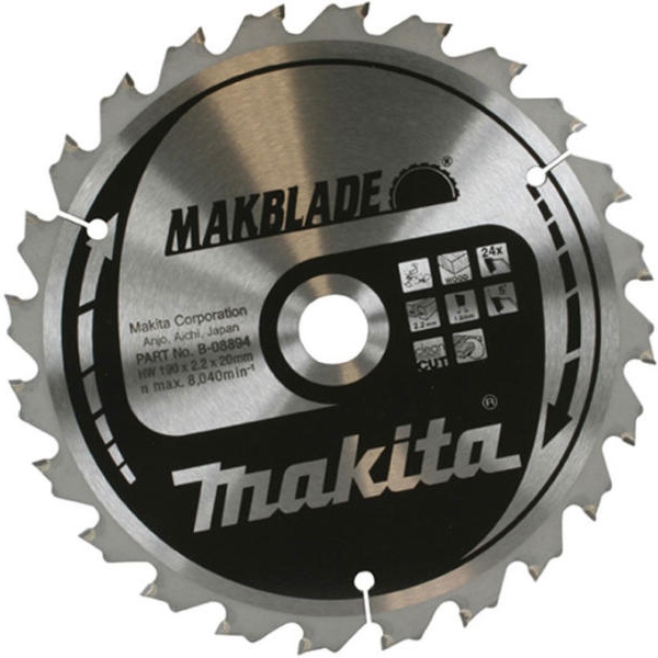 Makita B-09042 Körfűrészlap 190x20mm Z60 Makblade