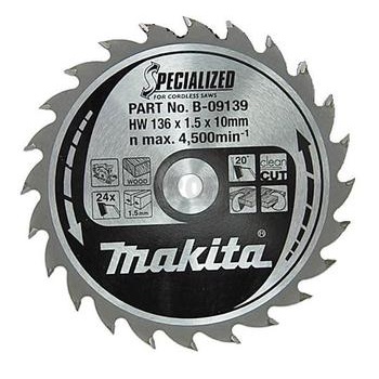 Makita B-09139 Körfűrészlap 136mm F:10 Z24 akkus