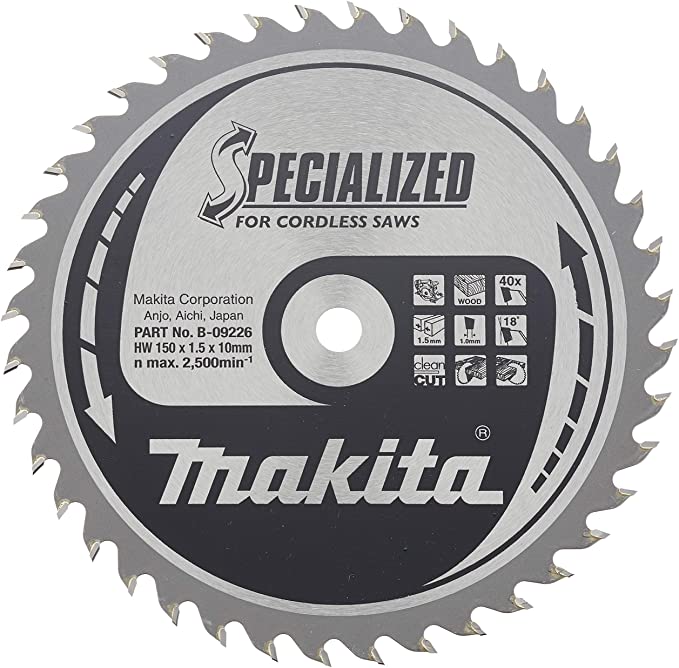 Makita B-09226 Körfűrészlap 150x10mm Z40 Specialized akkus körfűrészekhez