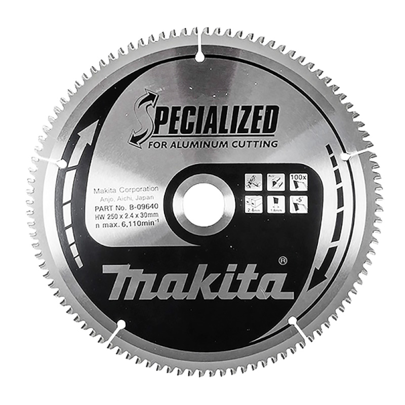 Makita B-09640 Körfűrészlap 250mm F:30  Z100 SPECIALIZED alu