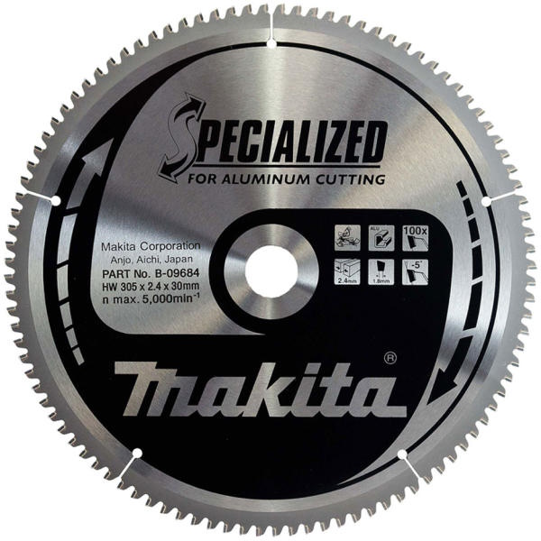 Makita B-09684 Körfűrészlap 305x30mm Z100 SPECIALIZED alu