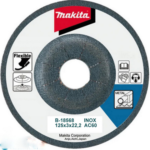 Makita B-18568 Tisztítókorong 125 x 3 mm Fém Flexibilis AC60 INOX