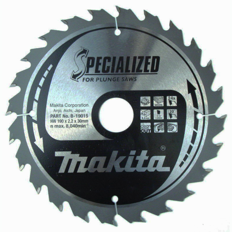 Makita B-19015 Körfűrészlap 190mm F:30 Z24