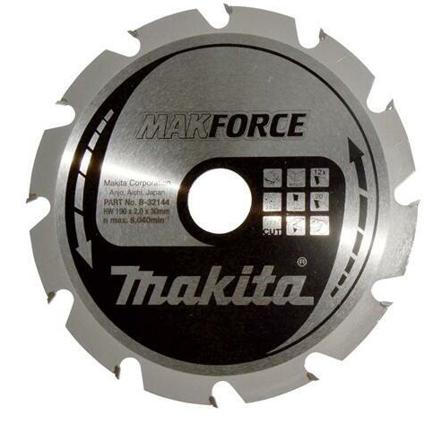Makita B-32144 12 fogas körfűrészlap 190x30mm Makforce
