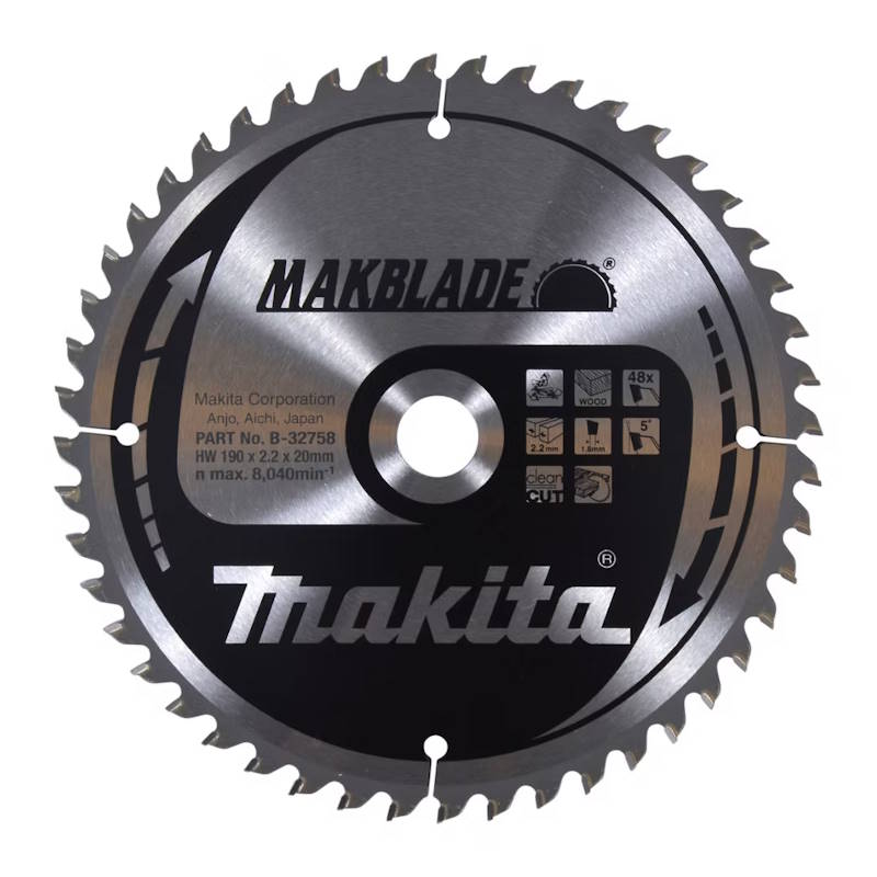Makita B-32758 Körfűrészlap 190x20mm Z48 Makblade