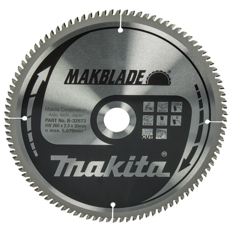 Makita B-32873 Körfűrészlap 260x30mm Z100 Makblade