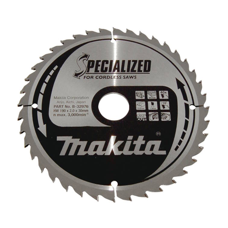Makita B-32976 Körfűrészlap 190x30mm Z40 Specialized akkus körfűrészekhez