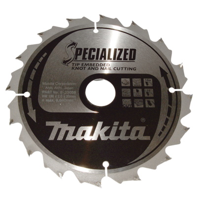 Makita B-33059 Körfűrészlap 190x30 Z16 szeges és csomós fához