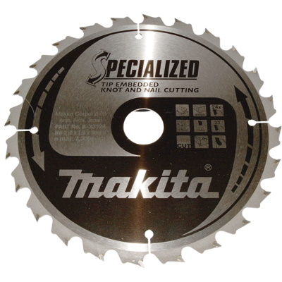 Makita B-33124 Körfűrészlap 210x30mm Z24 Makforce Fa 1,9/1,4  23°
