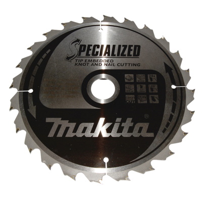 Makita B-33130 Körfűrészlap 235x30mm Z24 szeges, csomós fa vágására