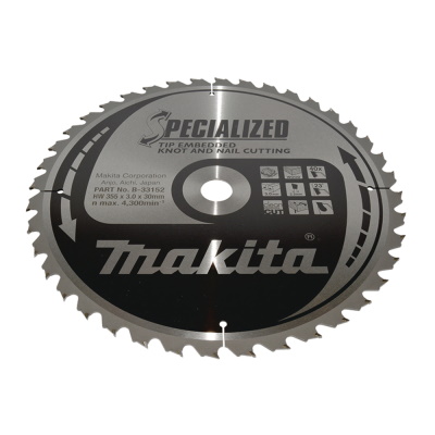 Makita B-33152 Körfűrészlap 355x30mm Z40 szeges és csomós fához