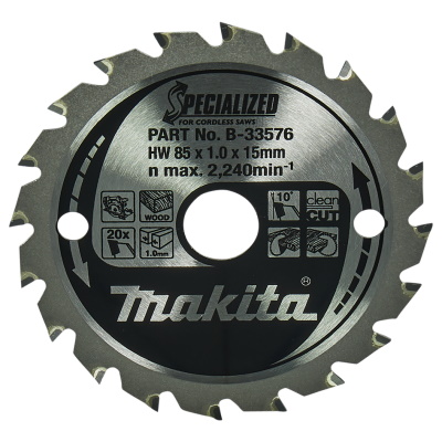 Makita B-33576 Körfűrészlap 85x15mm Z20 akkus