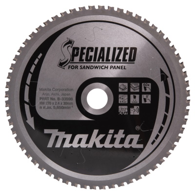 Makita B-33598 Körfűrészlap 270x30mm Z60 szendvicspanelhez