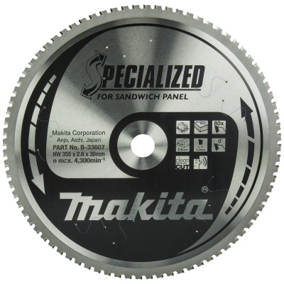 Makita B-33607 Körfűrészlap 355x30mm Z80 szendvicspanelhez