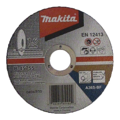 Makita B-45755 Vágótárcsa 115 x 1,6 mm INOX