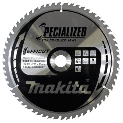 Makita B-67309 Körfűrészlap 305mm F:30 Z60 EFFICUT