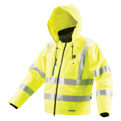 Makita CJ106DZ2XL Akkus fűthető kabát NEON 2XL akku és töltő nélkül