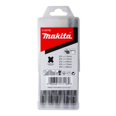 Makita D-00795 SDS-Plus fúrókészlet 5,6,8x110mm; 6,8x160mm