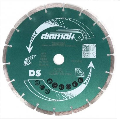 Makita D-62175 230 mm szegmentált gyémánt vágótárcsa Diamak
