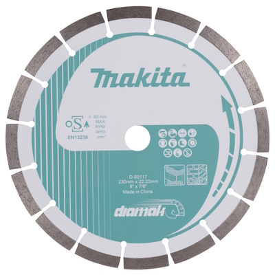 Makita D-80117 230 mm szegmentált gyémánt vágótárcsa Diamak