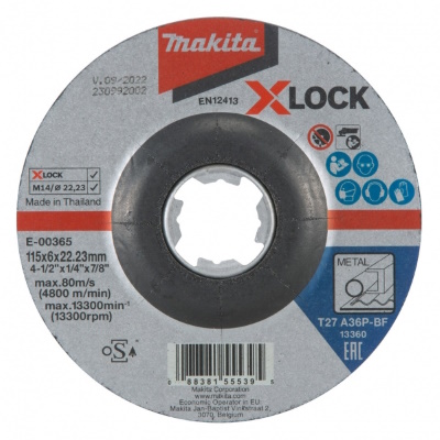 Tisztítókorong 115x6mm sülyesztett Acél  X-Lock