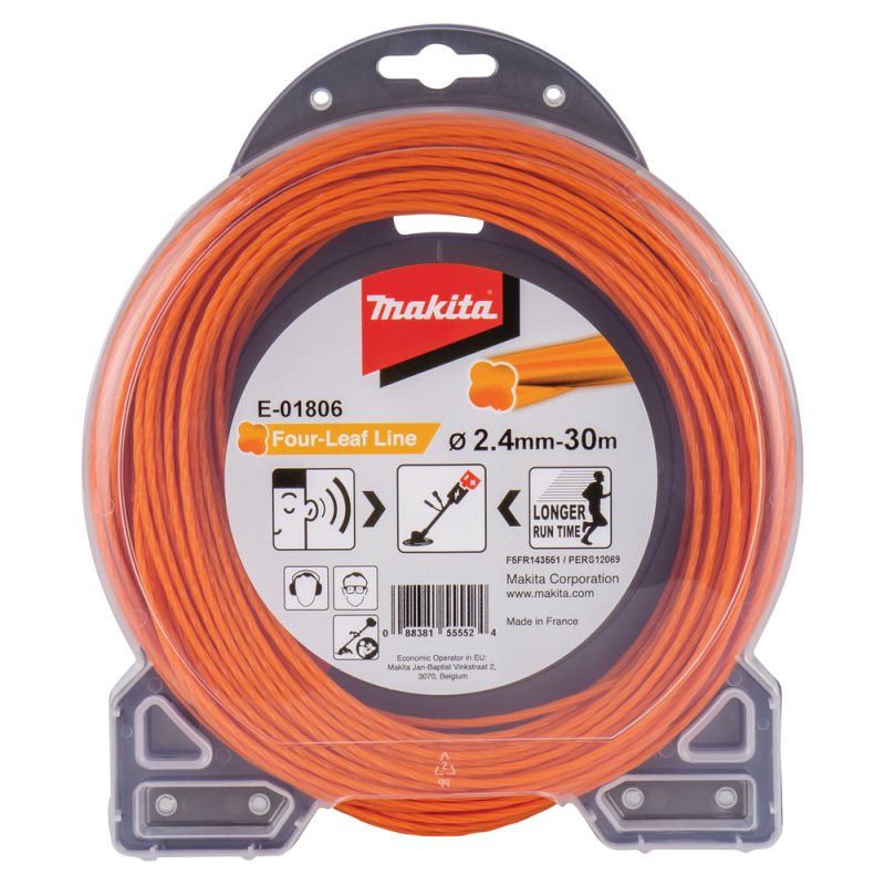 Makita E-01806 Damil négylevelű narancs 2.4mm 30m