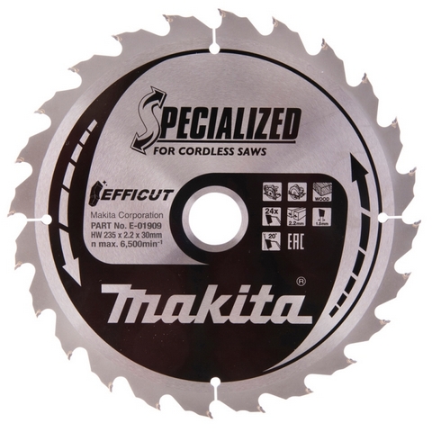 Makita E-01909 Körfűrészlap 235x30mm Z24 Fára EFFICUT