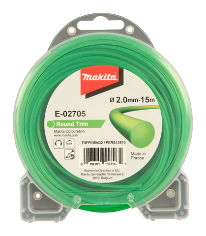 Damil kerek zöld 2,0mm 15m