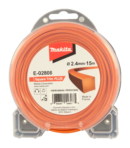 Makita E-02808 Damil 2,4mm  négxszög sárga 15m