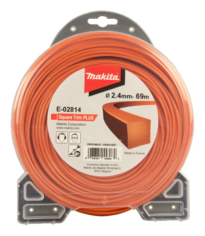 Makita E-02814 Damil  2,4mm négyszög sárga 69m