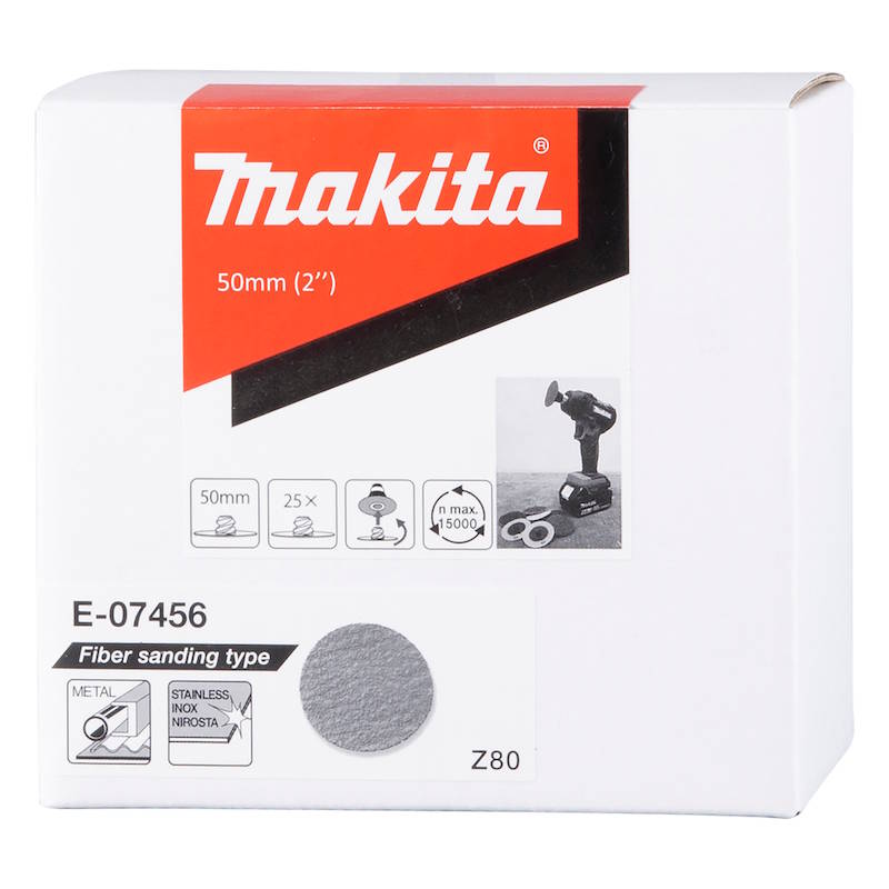 Makita E-07456 Tépőzáras csiszoló 50mm átmérő cirkónium-dioxid P80