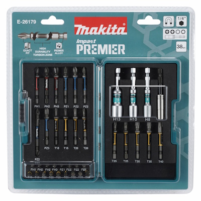 Makita E-26179 Impact PREMIER bitkészlet 38 részes
