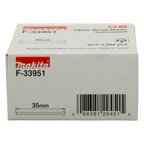 Makita F-33951 Tűszeg Galvanizált  35mm 1,3mm  16GA