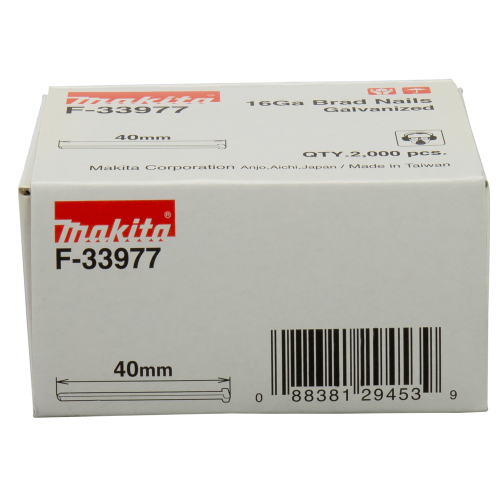Makita F-33977 Tűszeg Galvanizált  40mm 1,3mm  16GA