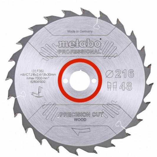 Metabo 628041000 Körfűrészlap 216x30x48z Fára