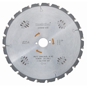 Metabo 628220000 Körfűrészlap 254x30x24z alu.réz vágására