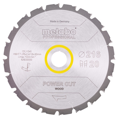 Metabo 628230000 Körfűrészlap 216x30x20z Fára