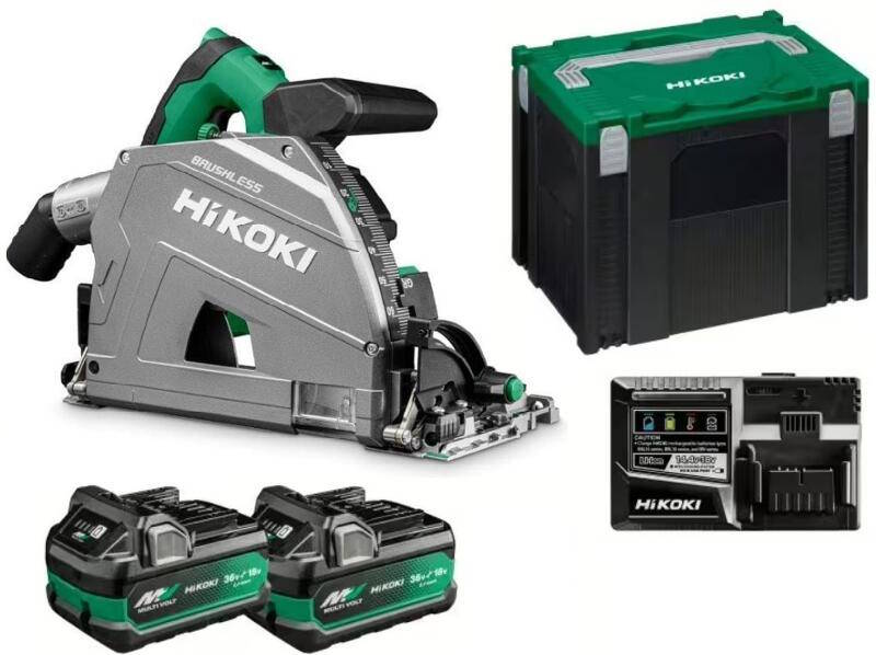 Hikoki C3606DPAWVZ Akkumulátoros merülő  körfűrész 2x36V BSL36A18X akku+töltő HITBOX-ban