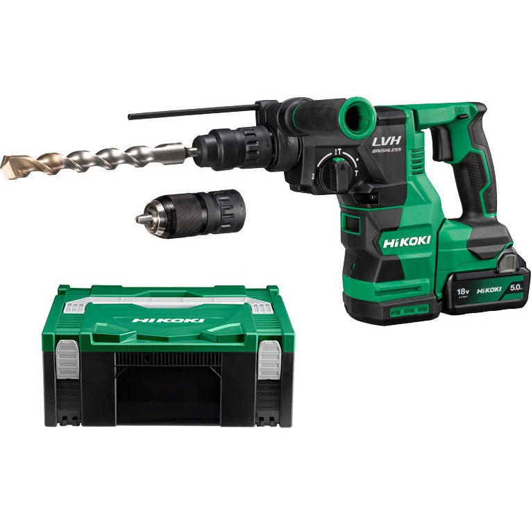 Hikoki DH1826DCWPZ Akkus fúró-vésőkalapács 2,6J 18V 2x5,0Ah akkuval Hitbox kofferben