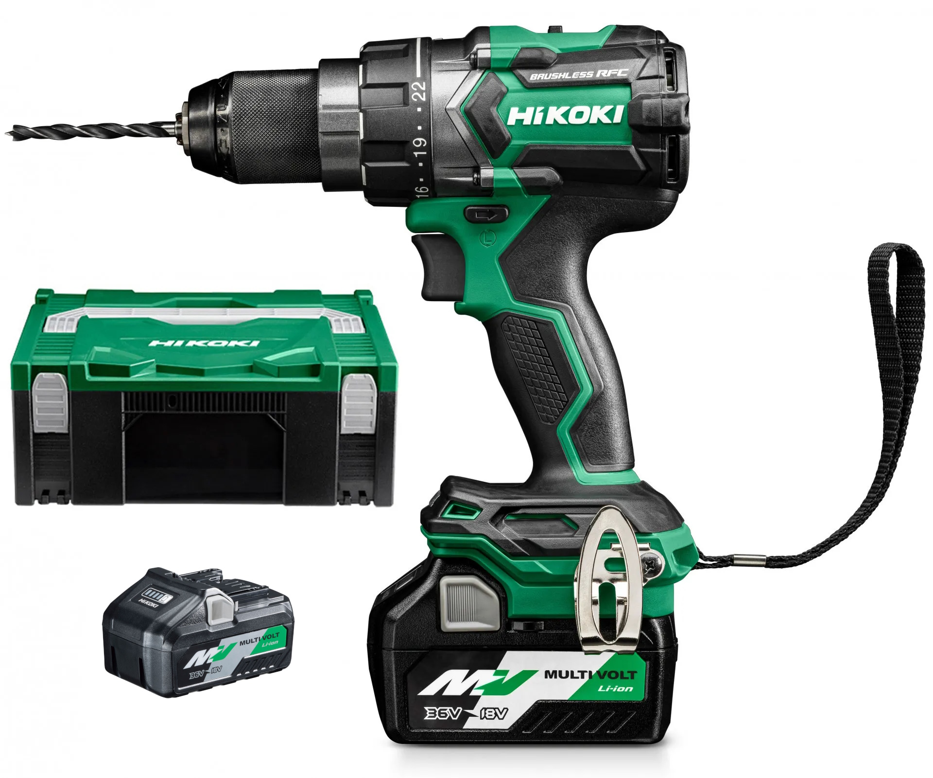 Hikoki DS18DC-WRZ Akkus fúró - csavarozó 36V 140Nm 2x2,5Ah akkumulátorral