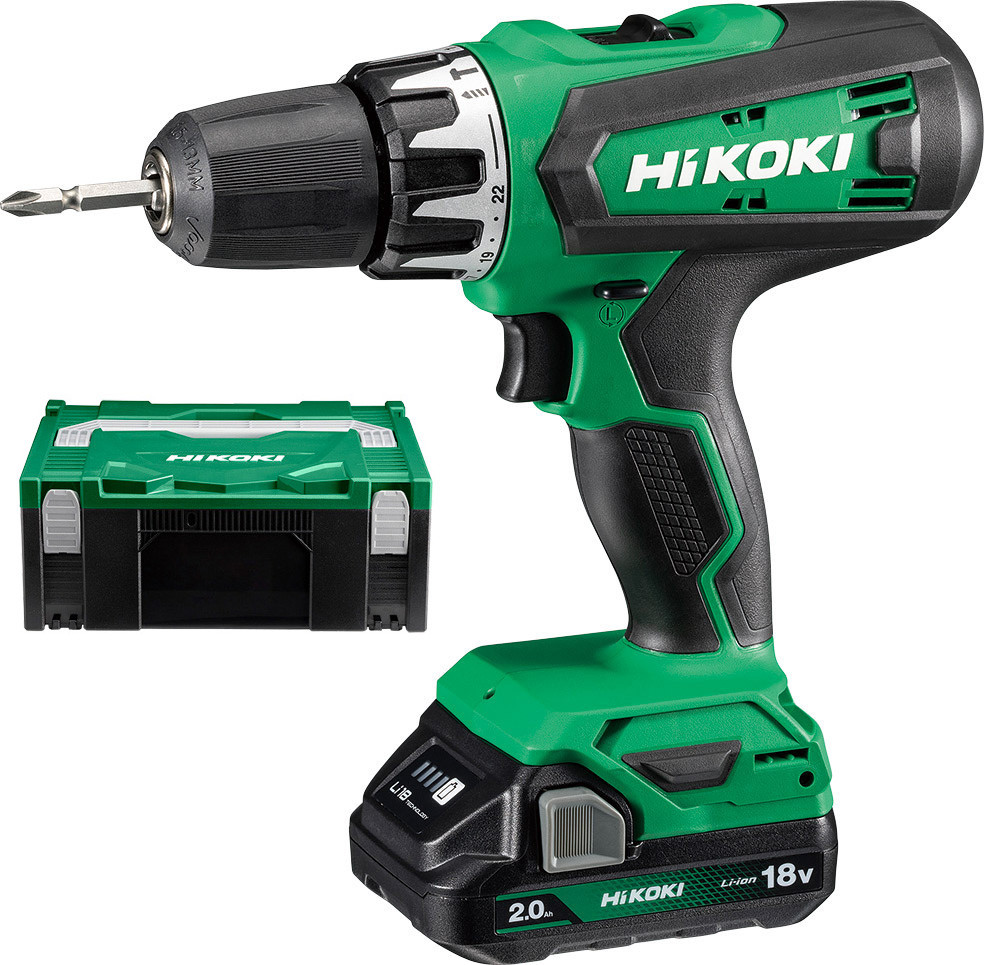 Hikoki DV18DF-2AH-HSC Akkus ütvefúró-csavarbehajtó 55Nm 18V 2x2Ah akkuval HitBox kofferben
