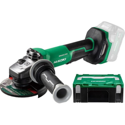 Hikoki G1813DFW2Z Akkus sarokcsiszoló 125mm 18V akku és töltő nélkül HITBOX kofferben