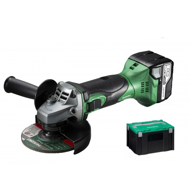 Hikoki G18DSL2-125-5AH Akkus sarokcsiszoló 125mm 18V 2x5.0Ah Li-Ion akkuval HITBOX-ban